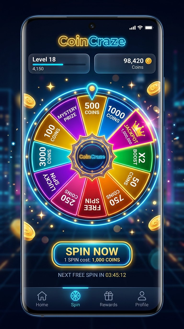Neon Lucky Spin Wheel